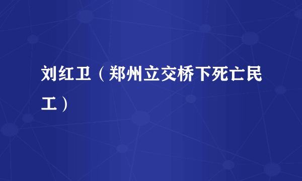 刘红卫（郑州立交桥下死亡民工）