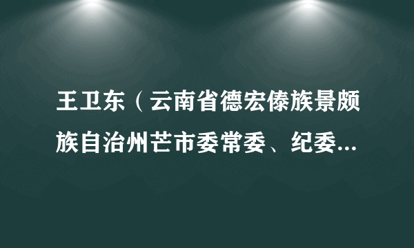 王卫东（云南省德宏傣族景颇族自治州芒市委常委、纪委书记、市监察委员会主任）