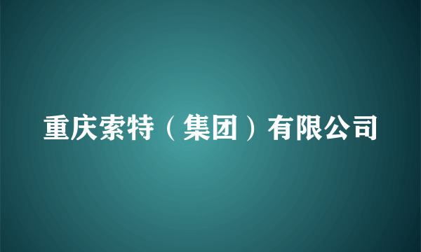 重庆索特（集团）有限公司