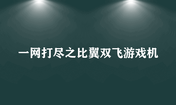 一网打尽之比翼双飞游戏机