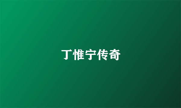 丁惟宁传奇