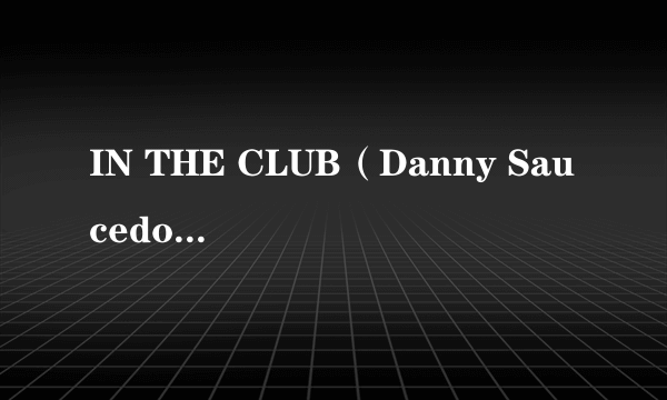 IN THE CLUB（Danny Saucedo演唱的歌曲）