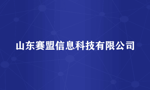 山东赛盟信息科技有限公司