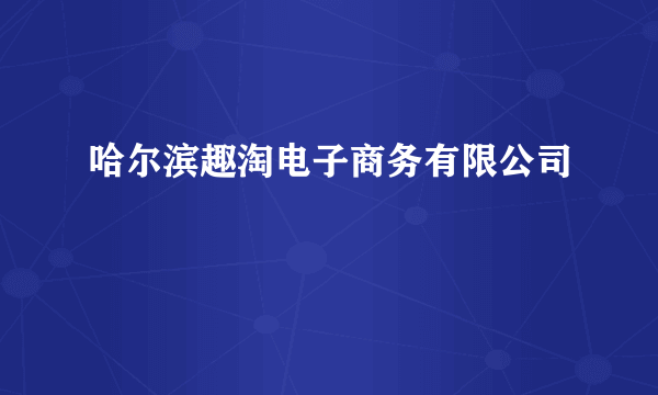 哈尔滨趣淘电子商务有限公司