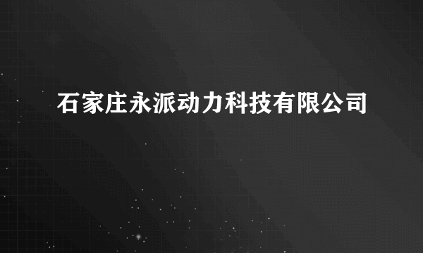 石家庄永派动力科技有限公司