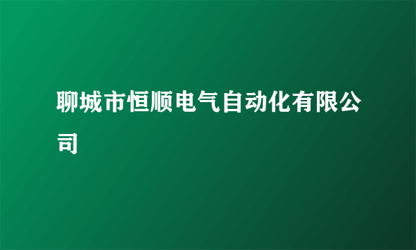 聊城市恒顺电气自动化有限公司