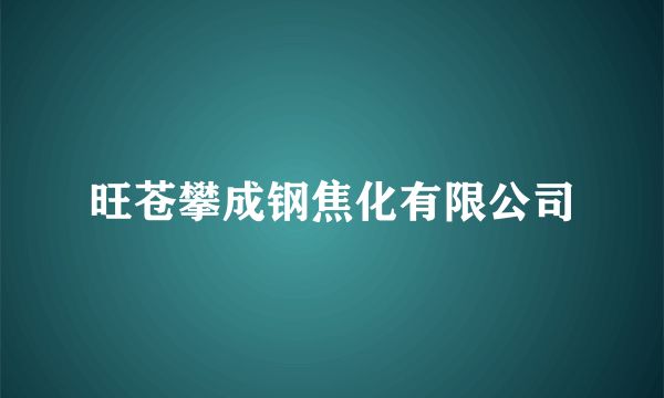 旺苍攀成钢焦化有限公司