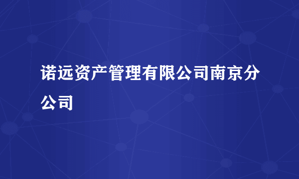 诺远资产管理有限公司南京分公司