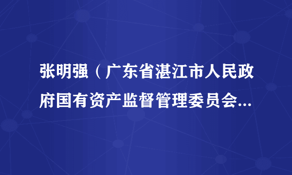 张明强（广东省湛江市人民政府国有资产监督管理委员会党委委员、副主任、正处级）