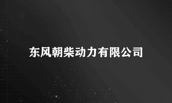 东风朝柴动力有限公司