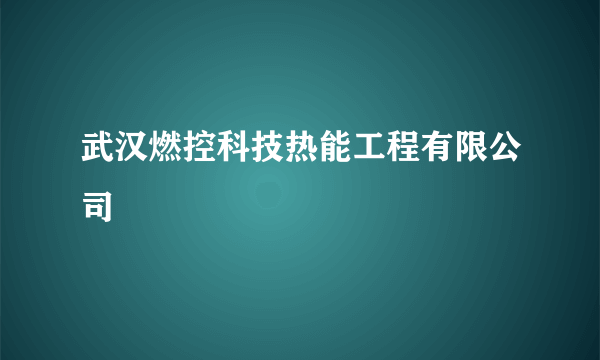 武汉燃控科技热能工程有限公司