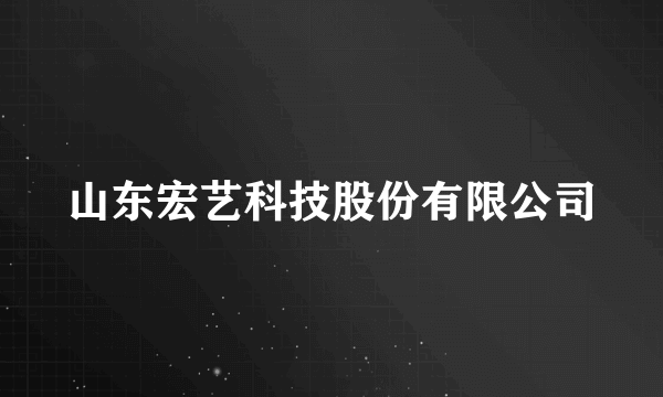 山东宏艺科技股份有限公司