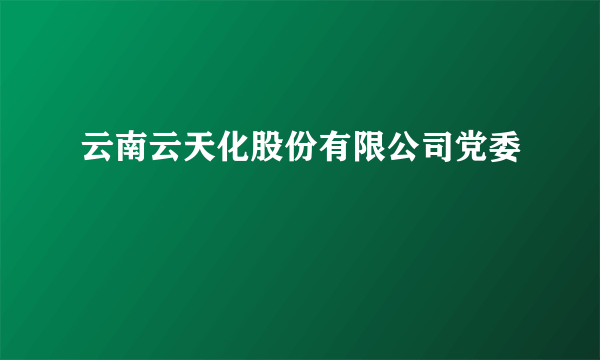 云南云天化股份有限公司党委