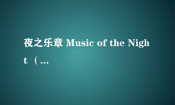 夜之乐章 Music of the Night （剧院魅影唱段）(Live)