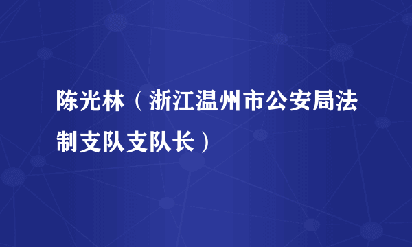 陈光林（浙江温州市公安局法制支队支队长）