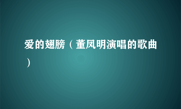 爱的翅膀（董凤明演唱的歌曲）