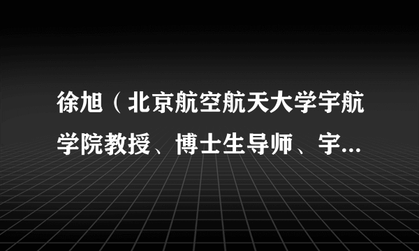 徐旭（北京航空航天大学宇航学院教授、博士生导师、宇航推进系主任）