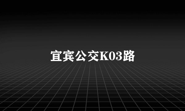 宜宾公交K03路