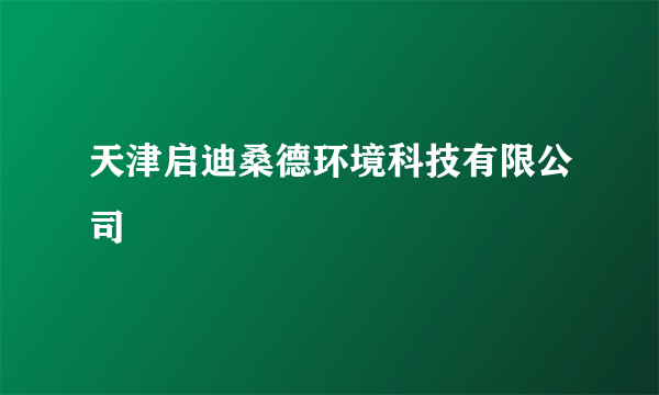 天津启迪桑德环境科技有限公司