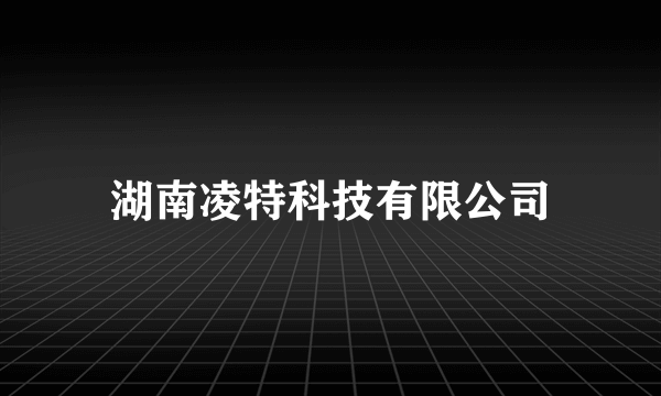 湖南凌特科技有限公司