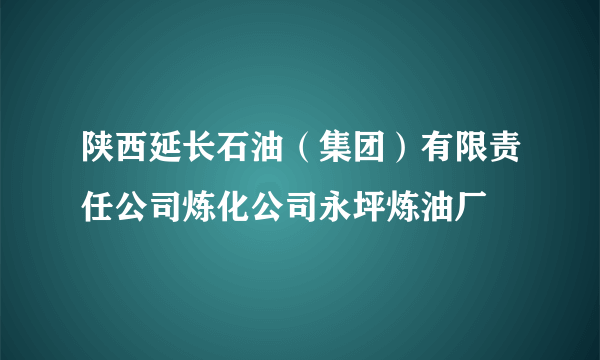 陕西延长石油（集团）有限责任公司炼化公司永坪炼油厂