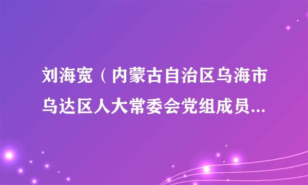 刘海宽（内蒙古自治区乌海市乌达区人大常委会党组成员、副主任）