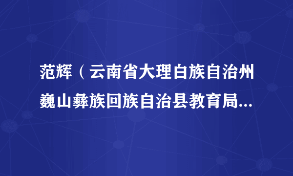 范辉（云南省大理白族自治州巍山彝族回族自治县教育局原党委书记）