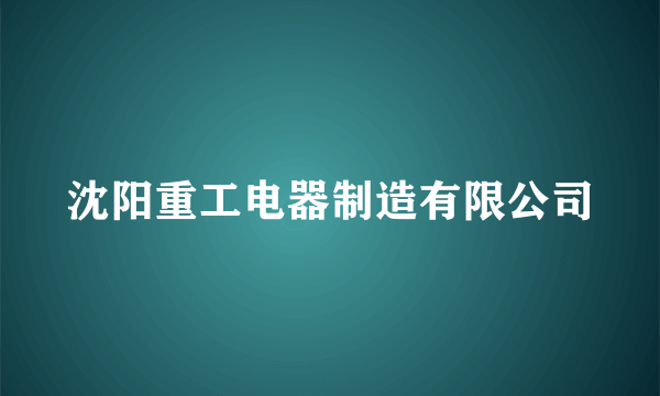 沈阳重工电器制造有限公司