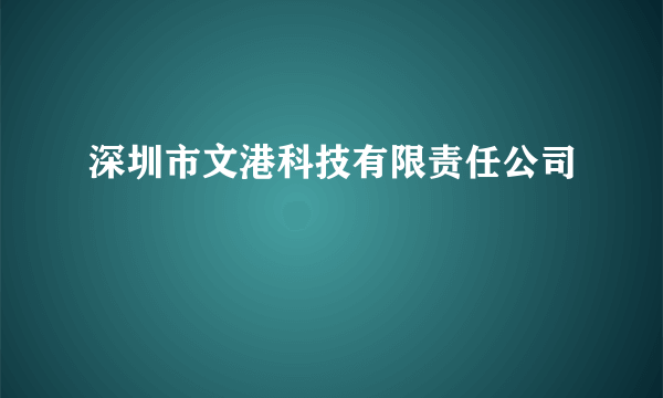 深圳市文港科技有限责任公司