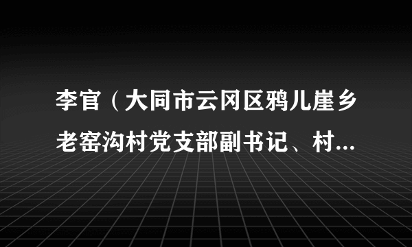 李官（大同市云冈区鸦儿崖乡老窑沟村党支部副书记、村委副主任）