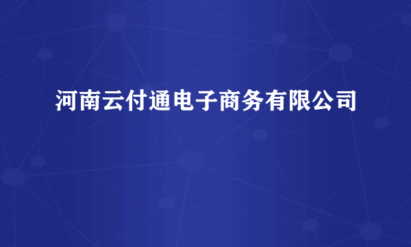 河南云付通电子商务有限公司