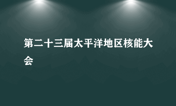 第二十三届太平洋地区核能大会