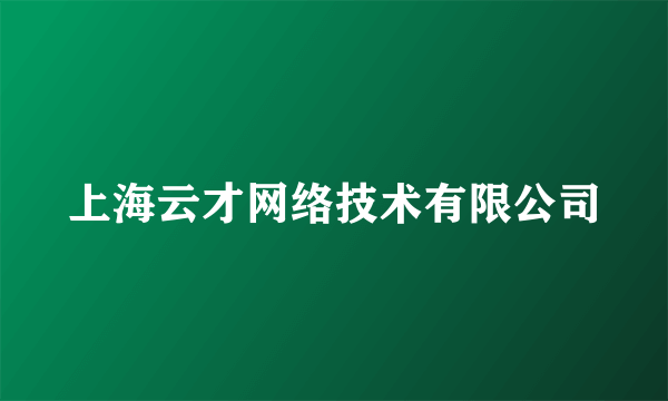 上海云才网络技术有限公司