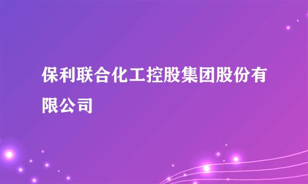 保利联合化工控股集团股份有限公司