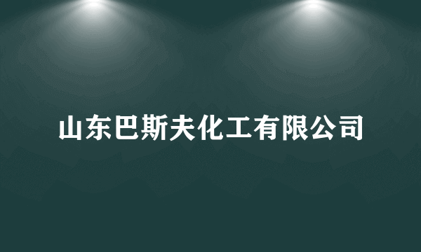 山东巴斯夫化工有限公司