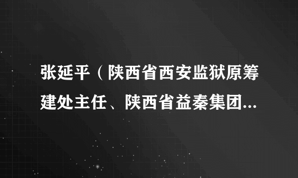 张延平（陕西省西安监狱原筹建处主任、陕西省益秦集团有限公司副总经理）