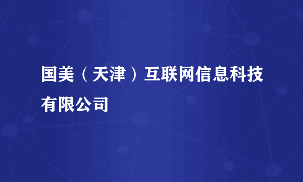 国美（天津）互联网信息科技有限公司