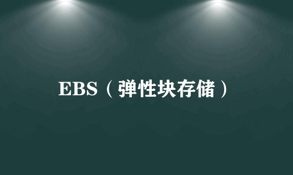 EBS（弹性块存储）