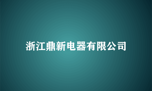 浙江鼎新电器有限公司