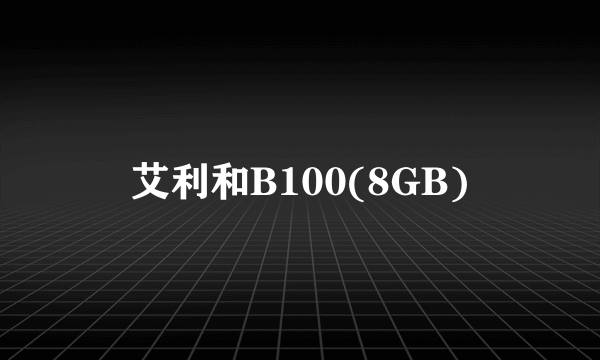 艾利和B100(8GB)