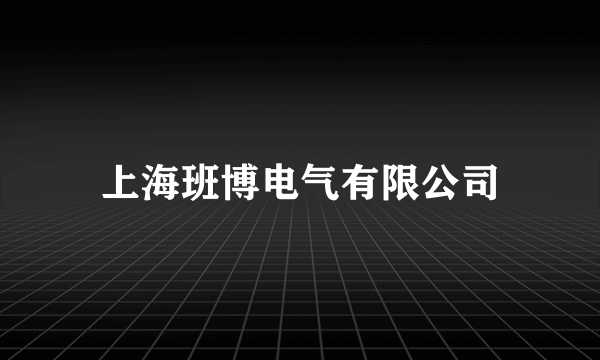 上海班博电气有限公司