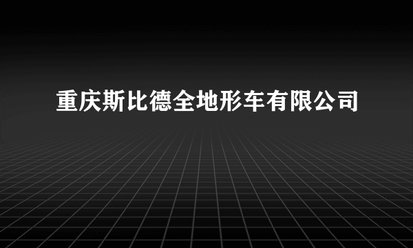 重庆斯比德全地形车有限公司