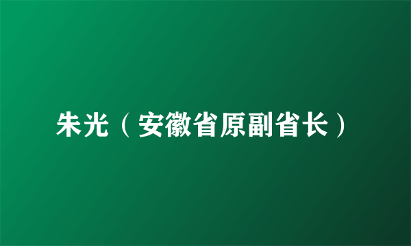 朱光（安徽省原副省长）