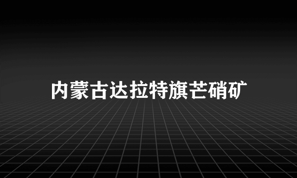 内蒙古达拉特旗芒硝矿