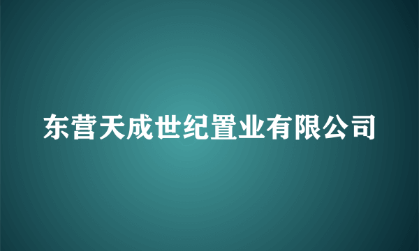 东营天成世纪置业有限公司