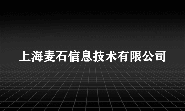 上海麦石信息技术有限公司