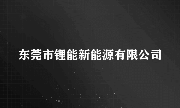 东莞市锂能新能源有限公司