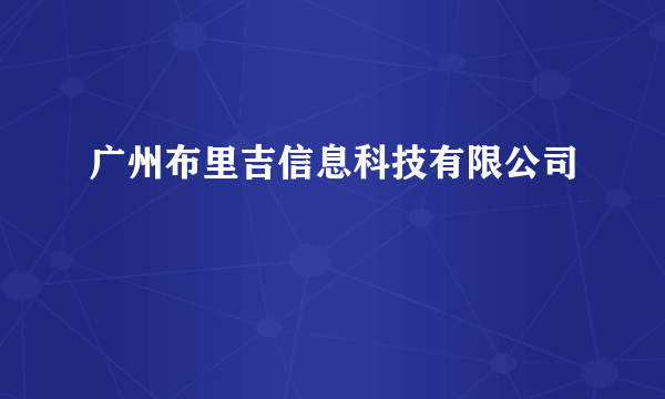 广州布里吉信息科技有限公司