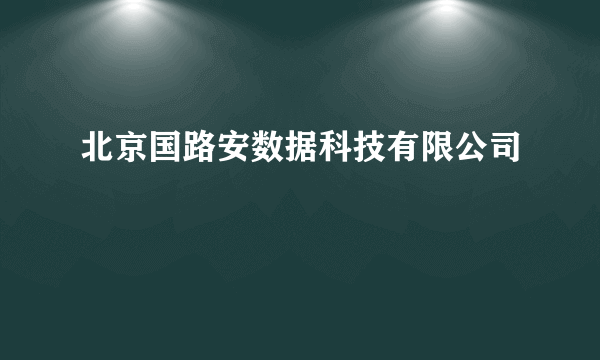 北京国路安数据科技有限公司