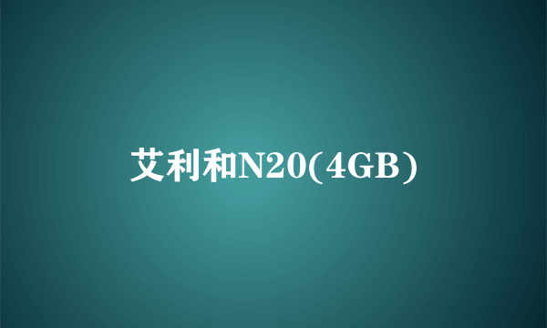 艾利和N20(4GB)